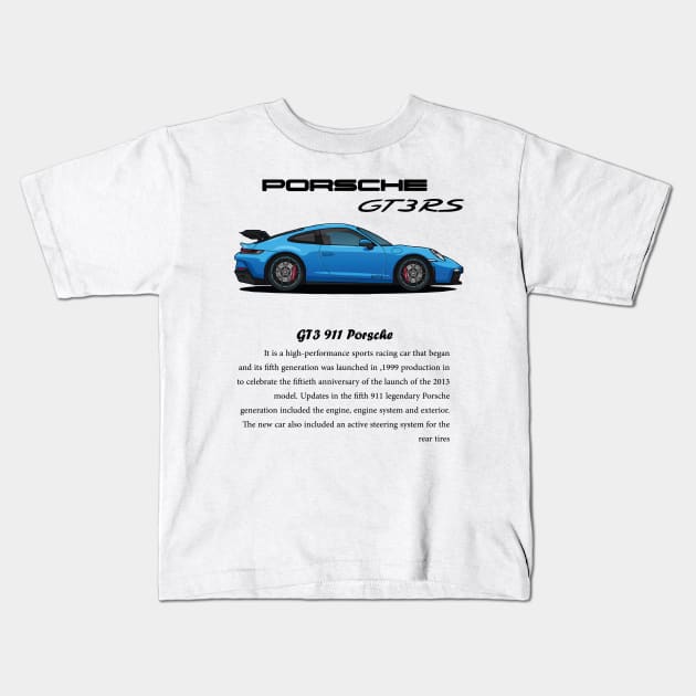 Porsche 911 GT3 Kids T-Shirt by mouhamed22